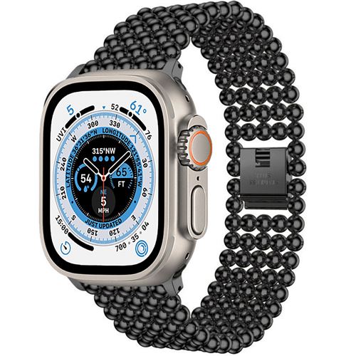 Strap-it Bracelet perles acier - compatible pour Apple Watch Ultra