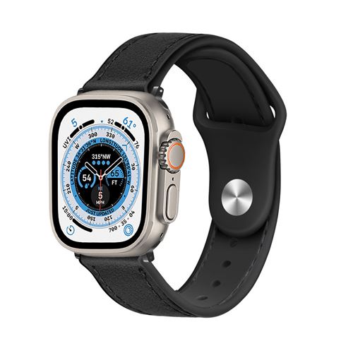Strap-it Bracelet cuir hybride - compatible pour Apple Watch Ultra